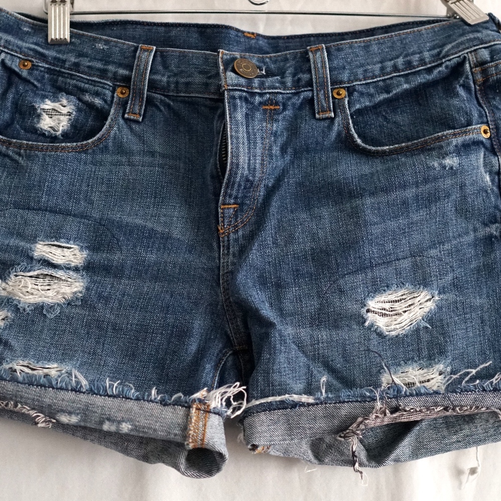 J Crew Distressed Women's Denim Jean Shorts, 27